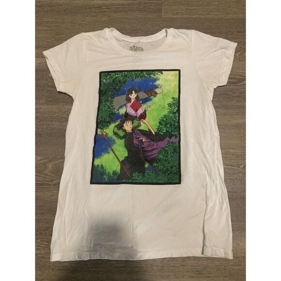 Inuyasha Mens Graphic T Shirt Large White 2009 - Picture 1 of 4